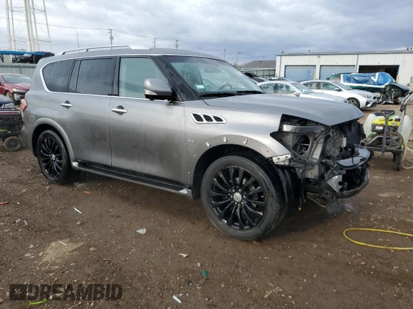 2016 Infiniti QX80 with VIN JN8AZ2NE6G9124049, listed as a Copart auction lot 50209445 with 142,449 mi miles and Salvage Title. Bid and sale history available at carsss.com. Image 4.