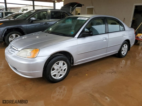 2003 Honda Civic LX with VIN 1HGES16603L006628, listed as a Copart auction lot 79501134 with 185,993 mi miles and Salvage Title. Bid and sale history available at carsss.com. Image 1.