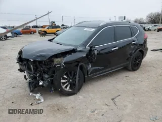 2017 Nissan Rogue SV with VIN 5N1AT2MN4HC738063, listed as a Copart auction lot 43850265 with 133,039 mi miles and Salvage Title. Bid and sale history available at carsss.com. Image 1.