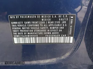 2014 Volkswagen Jetta SE z VIN 3VWD17AJ5EM369548, wystawiony jako IAAI lot #42588501 z przebiegiem 115 062 mil mil oraz . Historia ofert i sprzedaży dostępna na DreamBid. Obrazek 9.