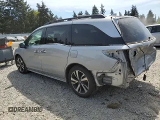 2018 Honda Odyssey Elite with VIN 5FNRL6H95JB076708, listed as a Copart auction lot 54906505 with 88,251 mi miles and Salvage title. Bid and sale history available at DreamBid. Image 2.