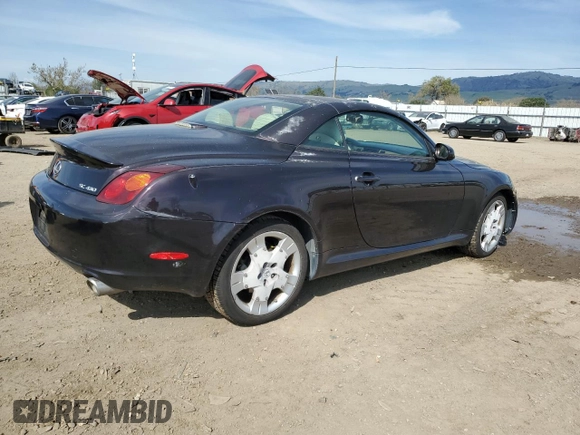 2004 Lexus SC 430 z VIN JTHFN48Y640056039, wystawiony jako Copart lot #48590735 z przebiegiem 117 295 mil mil oraz Szkoda całkowita • Salvage title. Historia ofert i sprzedaży dostępna na DreamBid. Obrazek 3.