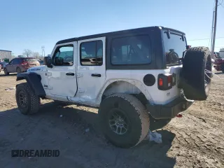2021 Jeep Wrangler Unlimited Rubicon with VIN 1C4JJXFG7MW842870, listed as a Copart auction lot 43315785 with 21,805 mi miles and Salvage Title. Bid and sale history available at carsss.com. Image 2.