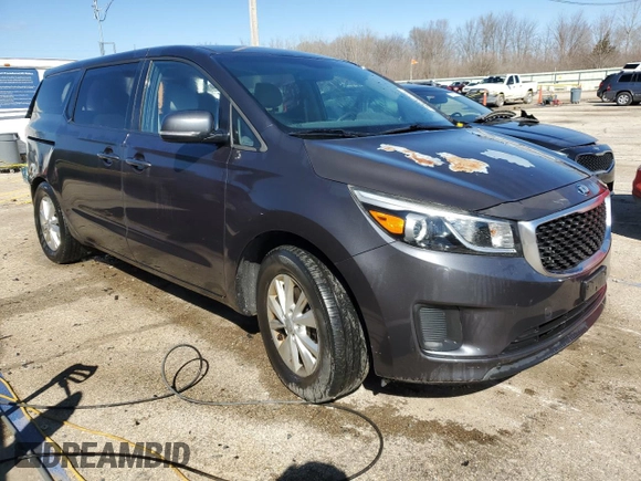 2017 Kia Sedona LX with VIN KNDMB5C16H6226159, listed as a Copart auction lot 50046775 with 119,941 mi miles and Salvage Title. Bid and sale history available at carsss.com. Image 4.