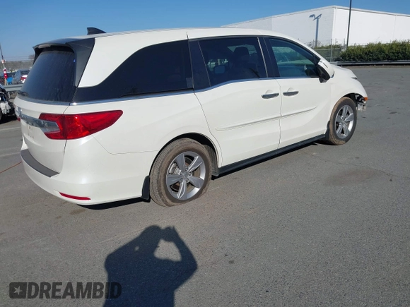 2018 Honda Odyssey EX-L z VIN 5FNRL6H79JB014419, wystawiony jako IAAI lot #41654269 z przebiegiem 84 372 mil mil oraz . Historia ofert i sprzedaży dostępna na DreamBid. Obrazek 4.
