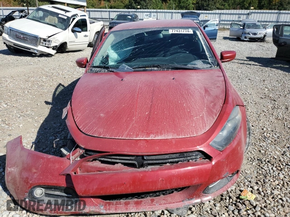 2013 Dodge Dart SXT with VIN 1C3CDFBA8DD287889, listed as a Copart auction lot 77431774 with 163,464 mi miles and Clean Title. Bid and sale history available at DreamBid. Image 5.