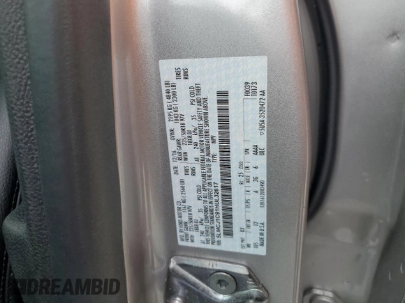 2017 Lincoln MKC Premiere with VIN 5LMCJ1C91HUL32617, listed as a Copart auction lot 57444215 with 106,285 mi miles and Salvage title. Bid and sale history available at DreamBid. Image 13.