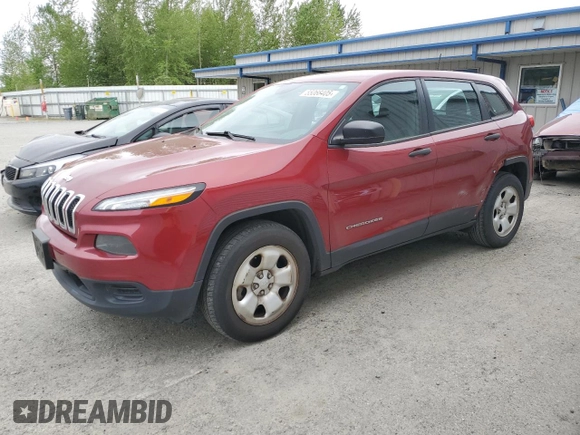 2017 Jeep Cherokee Sport z VIN 1C4PJMAB7HW588619, wystawiony jako Copart lot #55066405 z przebiegiem 88 402 mil mil oraz Czysty tytuł • Clean title. Historia ofert i sprzedaży dostępna na DreamBid. Obrazek 1.