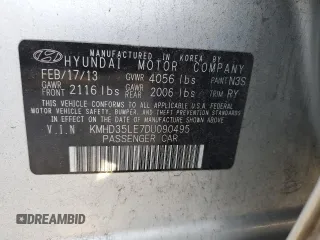 2013 Hyundai Elantra GT with VIN KMHD35LE7DU090495, listed as a Copart auction lot 77133264 with 118,660 mi miles and Salvage Title. Bid and sale history available at carsss.com. Image 12.