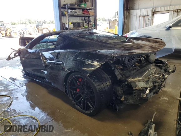 2024 Chevrolet Corvette 1LZ with VIN 1G1YD2D37R5600742, listed as a Copart auction lot 50505374 with 2,894 mi miles and Non Repairable. Bid and sale history available at DreamBid. Image 2.
