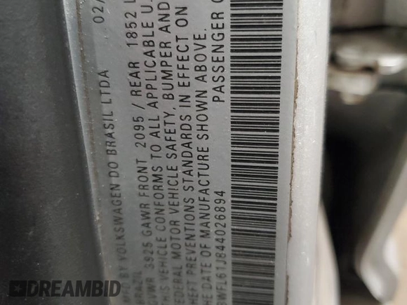 2004 Volkswagen Golf GL с VIN 9BWFL61J844026894, выставлен на аукционе Copart как лот 72144304 с пробегом 86 521 миль миль и Списание • Salvage title. История ставок и продаж доступна на DreamBid. Изображение 12.