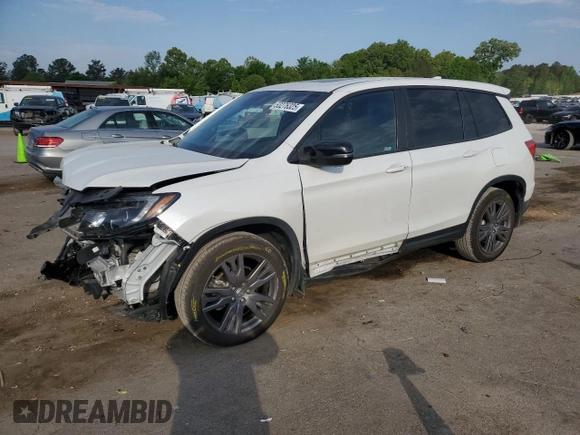 2021 Honda Passport EX-L with VIN 5FNYF7H52MB005038, listed as a Copart auction lot 53276325 with 50,755 mi miles and Salvage Title. Bid and sale history available at DreamBid. Image 1.