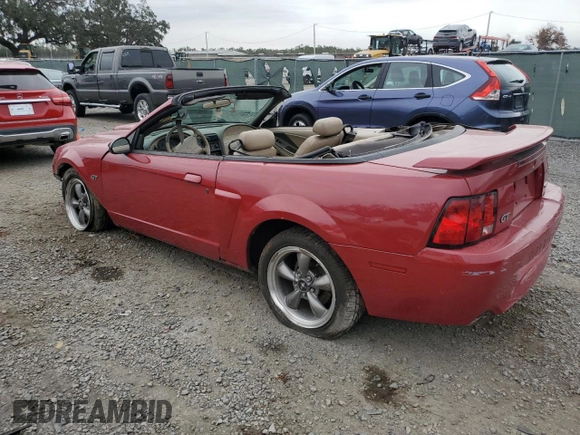 2003 Ford Mustang GT Deluxe with VIN 1FAFP45XX3F332392, listed as a Copart auction lot 87612555 with 0 mi miles and Salvage Title. Bid and sale history available at carsss.com. Image 2.