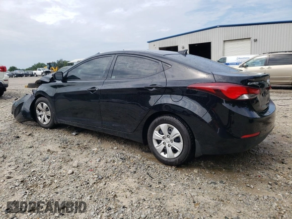 2016 Hyundai Elantra SE with VIN 5NPDH4AEXGH771039, listed as a Copart auction lot 62322335 with Not provided miles and Salvage title. Bid and sale history available at DreamBid. Image 2.