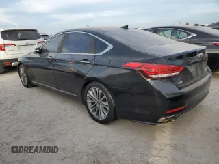 2017 Genesis G80 3.8L with VIN KMHGN4JE6HU189545, listed as a Copart auction lot 76204354 with 0 mi miles and Salvage Title. Bid and sale history available at carsss.com. Image 2.