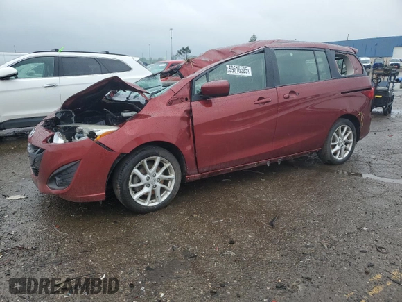 2012 Mazda 5 Touring with VIN JM1CW2CL1C0139300, listed as a Copart auction lot 59616525 with Not provided miles and Salvage title. Bid and sale history available at DreamBid. Image 1.