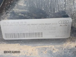 2010 Audi A4 Premium с VIN WAUAFAFL4AN069026, выставлен на аукционе IAAI как лот 41792855 с пробегом 95 502 миль миль и . История ставок и продаж доступна на DreamBid. Изображение 9.