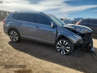 2022 Volkswagen Atlas SEL Premium R-Line with VIN 1V2FR2CA9NC506401, listed as a Copart auction lot 49092305 with 54,571 mi miles and Salvage title. Bid and sale history available at DreamBid. Image 4.