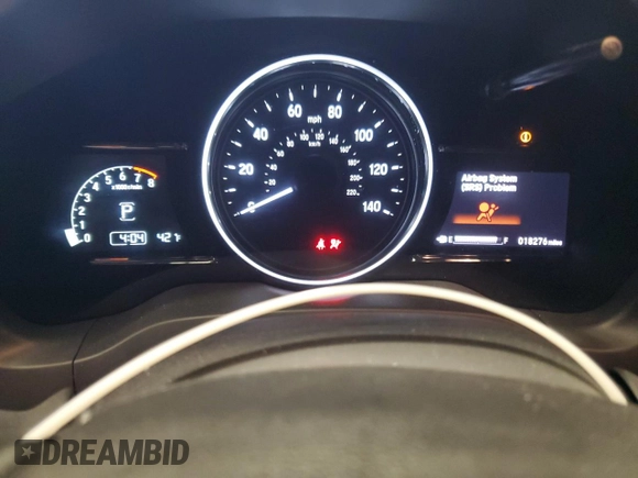 2022 Honda HR-V EX-L with VIN 3CZRU6H76NM700054, listed as a Copart auction lot 43334245 with 18,276 mi miles and Salvage Title. Bid and sale history available at carsss.com. Image 9.