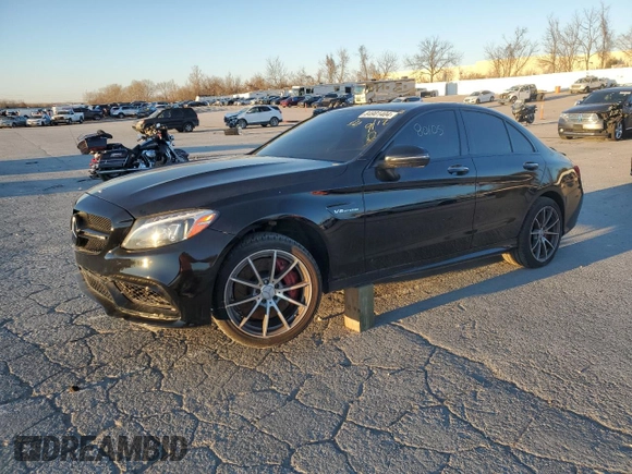 2017 Mercedes-Benz C 63 AMG with VIN 55SWF8GB3HU233221, listed as a Copart auction lot 84901404 with 80,106 mi miles and Salvage title. Bid and sale history available at DreamBid. Image 1.