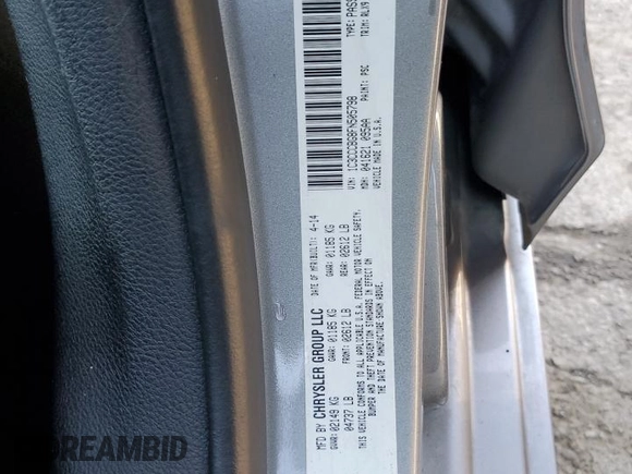 2015 Chrysler 200 S with VIN 1C3CCCBG8FN505798, listed as a Copart auction lot 44623655 with 136,688 mi miles and Salvage Title. Bid and sale history available at DreamBid. Image 14.