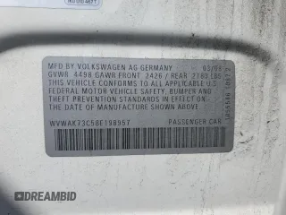 2008 Volkswagen Passat Komfort z VIN WVWAK73C58E198957, wystawiony jako Copart lot #58954865 z przebiegiem 166 468 mil mil oraz Czysty tytuł • Clean title. Historia ofert i sprzedaży dostępna na DreamBid. Obrazek 12.