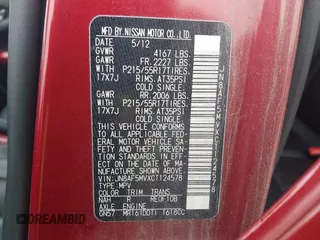 2012 Nissan Juke SL with VIN JN8AF5MVXCT124578, listed as a IAAI auction lot 41590595 with 95,244 mi miles. Bid and sale history available at carsss.com. Image 9.