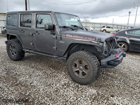 2017 Jeep Wrangler Unlimited Rubicon with VIN 1C4BJWFG7HL658924, listed as a Copart auction lot 83035294 with 95,031 mi miles and Salvage Title. Bid and sale history available at carsss.com. Image 4.