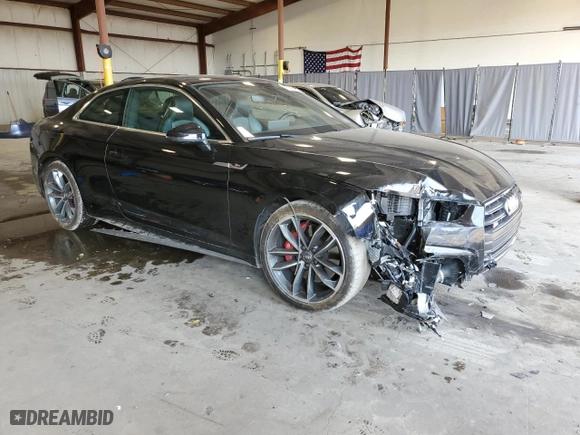 2019 Audi S5 Coupe Premium Plus with VIN WAUP4AF51KA082648, listed as a Copart auction lot 71134794 with 47,121 mi miles and Salvage Title. Bid and sale history available at carsss.com. Image 4.