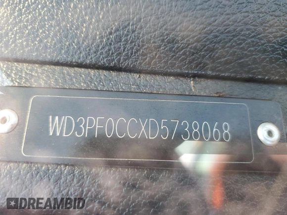 2013 Mercedes-Benz Sprinter with VIN WD3PF0CCXD5738068, listed as a Copart auction lot 86983934 with 348,679 mi miles and Salvage Title. Bid and sale history available at DreamBid. Image 13.