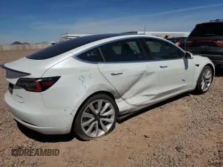 2020 Tesla Model 3 Long Range with VIN 5YJ3E1EB8LF712308, listed as a Copart auction lot 53265405 with 65,262 mi miles and Salvage Title. Bid and sale history available at DreamBid. Image 3.