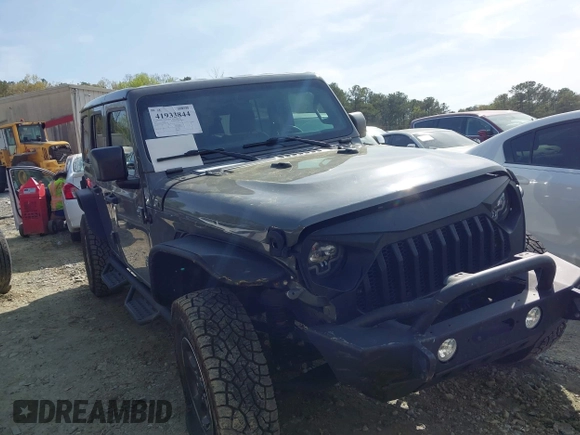 2019 Jeep Wrangler Unlimited Sport Altitude with VIN 1C4HJXDG3KW639148, listed as a IAAI auction lot 41933844 with 57,184 mi miles and . Bid and sale history available at DreamBid. Image 13.