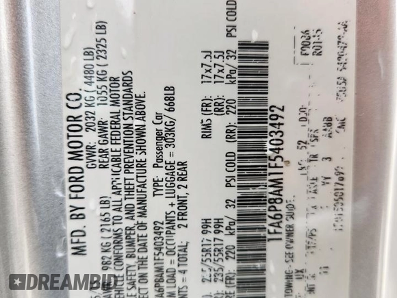 2015 Ford Mustang V6 z VIN 1FA6P8AM1F5403492, wystawiony jako Copart lot #59316325 z przebiegiem 150 872 mil mil oraz Szkoda całkowita • Salvage title. Historia ofert i sprzedaży dostępna na DreamBid. Obrazek 12.