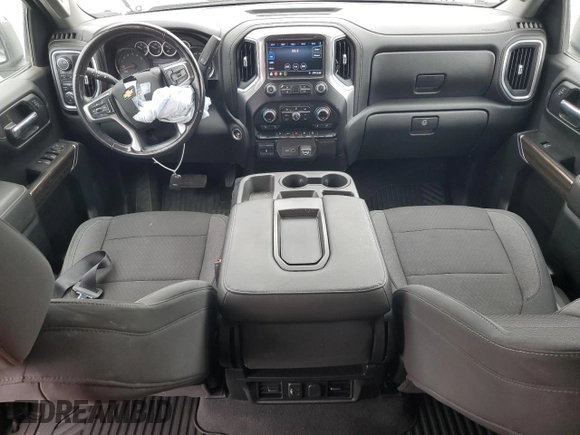 2021 Chevrolet Silverado 1500 LT with VIN 1GCRYDED0MZ108834, listed as a Copart auction lot 44818655 with 43,207 mi miles and Salvage Title. Bid and sale history available at DreamBid. Image 8.