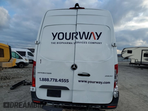 2023 Mercedes-Benz Sprinter Cargo Cargo with VIN W1Y40CHY4PT159007, listed as a Copart auction lot 86635434 with Not Provided miles and Salvage Title. Bid and sale history available at DreamBid. Image 6.
