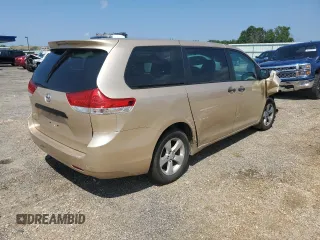 2013 Toyota Sienna L with VIN 5TDZK3DC3DS296433, listed as a Copart auction lot 62551444 with 0 mi miles and Non Repairable. Bid and sale history available at carsss.com. Image 3.