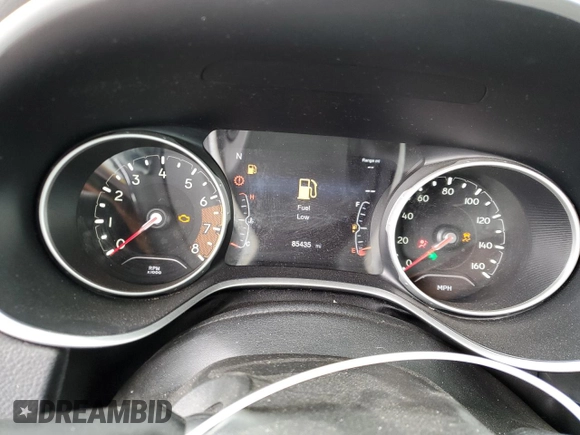 2018 Jeep Compass Limited with VIN 3C4NJDCB5JT104687, listed as a Copart auction lot 54964015 with 85,435 mi miles and Salvage title. Bid and sale history available at DreamBid. Image 9.