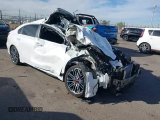 2024 Kia Forte GT with VIN 3KPF44AC2RE786130, listed as a IAAI auction lot 41113837 with 12,908 mi miles. Bid and sale history available at carsss.com. Image 1.