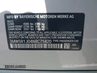 2022 BMW 3 Series 330i with VIN 3MW5R1J04N8C75820, listed as a IAAI auction lot 41702506 with 17,421 mi miles. Bid and sale history available at carsss.com. Image 9.