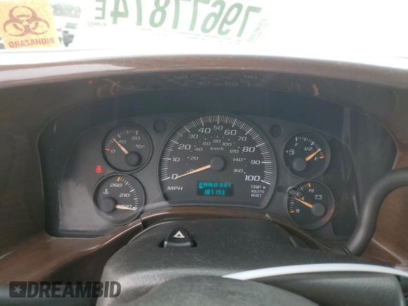 2003 Chevrolet Express Cargo YF7 Upfitter with VIN 1GBFG15T031162552, listed as a Copart auction lot 79677874 with 187,193 mi miles and Salvage title. Bid and sale history available at DreamBid. Image 9.