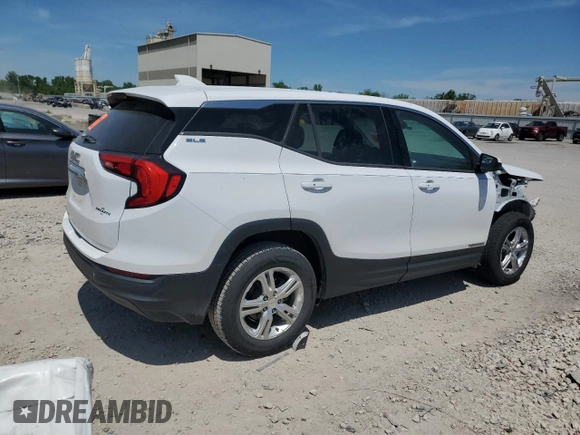 2020 GMC Terrain SLE with VIN 3GKALMEV1LL196758, listed as a Copart auction lot 56225255 with 139,329 mi miles and Salvage title. Bid and sale history available at DreamBid. Image 3.