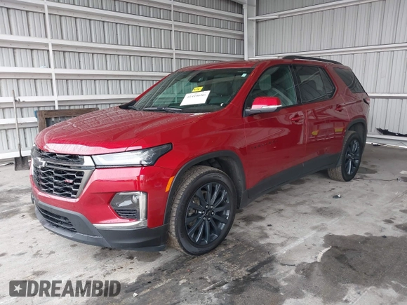 2023 Chevrolet Traverse RS with VIN 1GNERJKWXPJ275888, listed as a IAAI auction lot 41418686 with 14,578 mi miles. Bid and sale history available at carsss.com. Image 2.