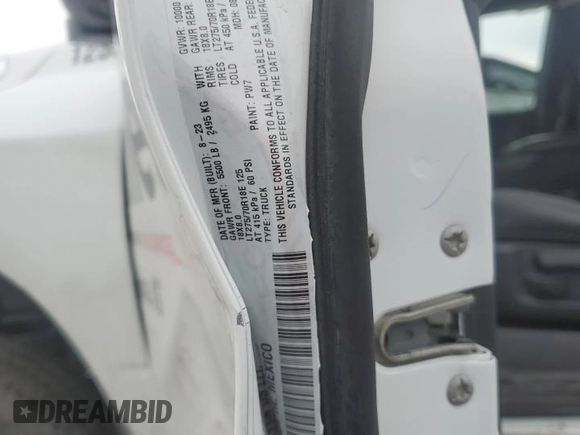 2024 Ram 2500 Tradesman with VIN 3C6UR5HJ0RG131253, listed as a Copart auction lot 88338205 with 3,018 mi miles and Salvage title. Bid and sale history available at DreamBid. Image 13.