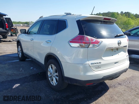 2016 Nissan Rogue SV with VIN KNMAT2MV1GP682787, listed as a IAAI auction lot 42028405 with 157,975 mi miles. Bid and sale history available at carsss.com. Image 3.