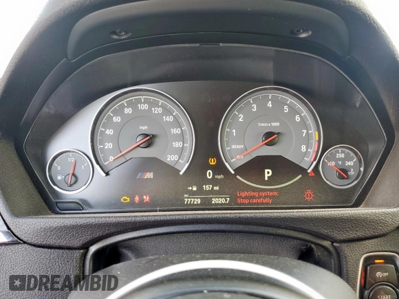 2017 BMW M4 with VIN WBS3R9C54HK709246, listed as a Copart auction lot 60701345 with 77,729 mi miles and Salvage title. Bid and sale history available at DreamBid. Image 9.