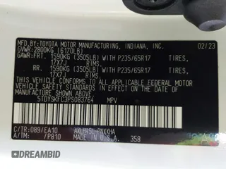 2023 Toyota Sienna XLE with VIN 5TDYSKFC3PS083764, listed as a IAAI auction lot 42214849 with 24,761 mi miles and . Bid and sale history available at DreamBid. Image 9.