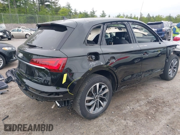 2023 Audi Q5 S line Premium with VIN WA1GAAFYXP2068698, listed as a IAAI auction lot 42225206 with 17,691 mi miles and . Bid and sale history available at DreamBid. Image 4.