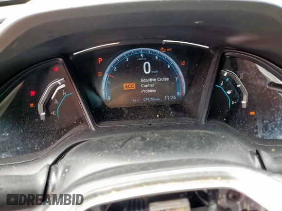 2019 Honda Civic LX with VIN 2HGFC2F68KH606218, listed as a Copart auction lot 55811975 with 74,750 mi miles and Salvage Title. Bid and sale history available at DreamBid. Image 9.