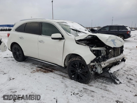 2017 Acura MDX w/Advance Pkg with VIN 5FRYD4H86HB032729, listed as a Copart auction lot 42246815 with 100,842 mi miles and Clean Title. Bid and sale history available at carsss.com. Image 4.