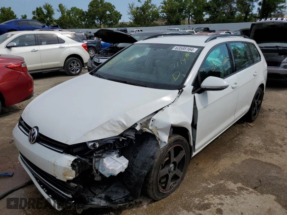2016 Volkswagen Golf SportWagen TSI S with VIN 3VWC17AU1GM503254, listed as a Copart auction lot 63595164 with 85,507 mi miles and Salvage Title. Bid and sale history available at carsss.com. Image 1.